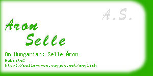 aron selle business card